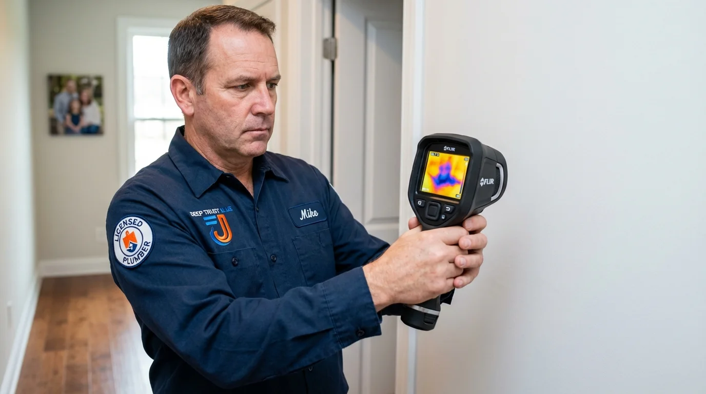 Thermal imaging leak detection by Johns Plumbing LLC in Earlville